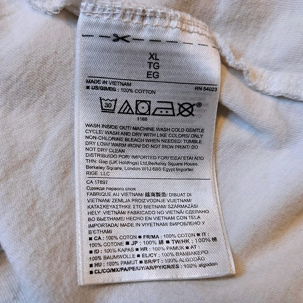 2 Pack‎ Banana Republic XL White Premium Wash Crew Neck Short Sleeve Tee
